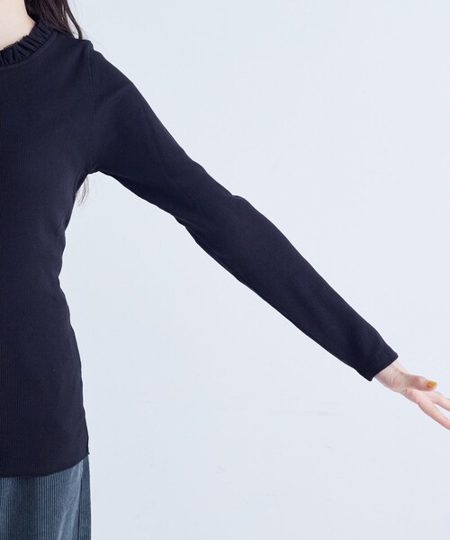 conges payes ADIEU TRISTESSE(コンジェ ペイエ アデュートリステス)の「◆チュールフリルインナー(Tシャツ/カットソー・レディース・ベージュ/オフホワイト/ブラック/トップグレー・FREE)」の6枚目の写真