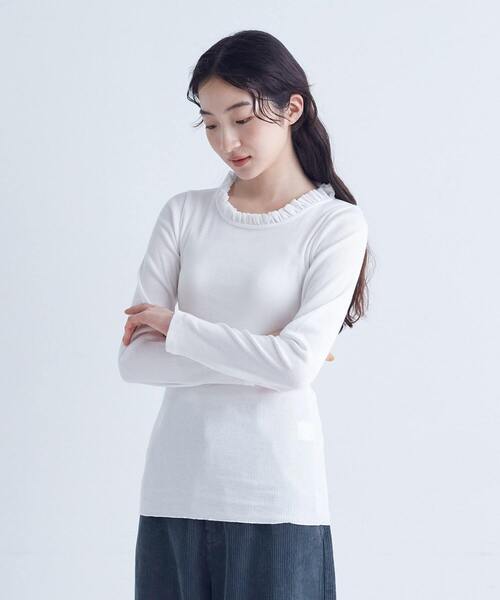 conges payes ADIEU TRISTESSE（コンジェ ペイエ アデュートリステス）の「◆チュールフリルインナー（Tシャツ/カットソー・レディース・ベージュ/オフホワイト/ブラック/トップグレー・FREE）」の2枚目の写真