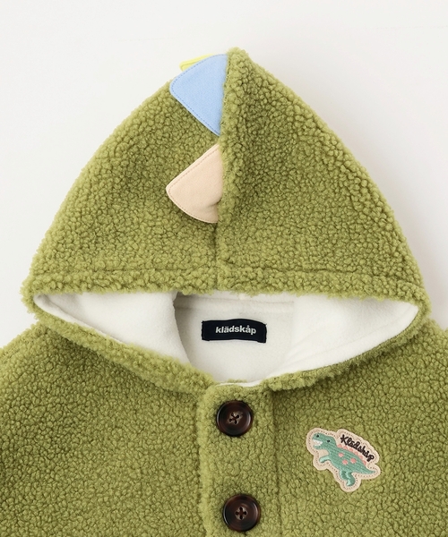 kladskap（クレードスコープ）の「恐竜ボアケープ（その他ベビーウェア・キッズ・グリーン・F）」の2枚目の写真