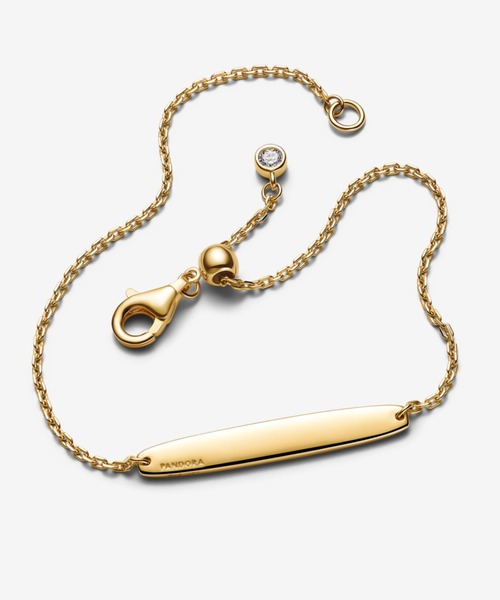 セール】エングレイバブル バー ゴールド チェーン ブレスレット