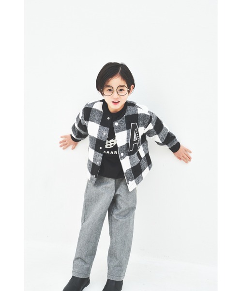 maarook（マルーク）の「起毛ブロックチェック裏キルトジャケット（その他アウター・キッズ・ブルー/ブラック・110cm/100cm/160cm/150cm/140cm/130cm/120cm）」の10枚目の写真