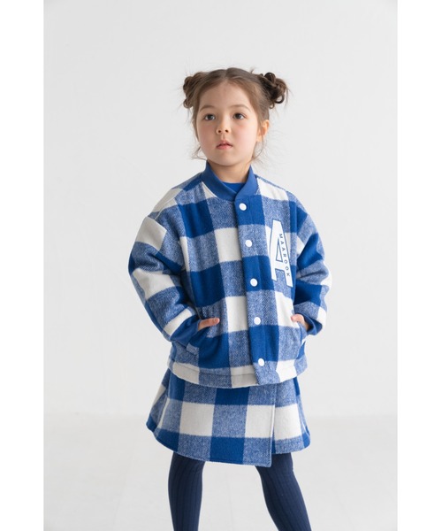 maarook（マルーク）の「起毛ブロックチェック裏キルトジャケット（その他アウター・キッズ・ブルー/ブラック・110cm/100cm/160cm/150cm/140cm/130cm/120cm）」の14枚目の写真