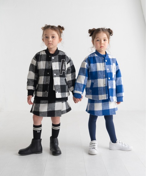 maarook（マルーク）の「起毛ブロックチェック裏キルトジャケット（その他アウター・キッズ・ブルー/ブラック・110cm/100cm/160cm/150cm/140cm/130cm/120cm）」の12枚目の写真
