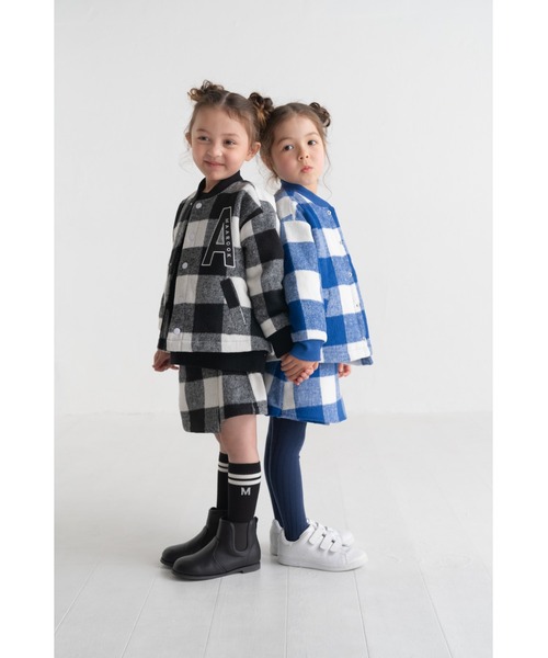 maarook（マルーク）の「起毛ブロックチェック裏キルトジャケット（その他アウター・キッズ・ブルー/ブラック・110cm/100cm/160cm/150cm/140cm/130cm/120cm）」の18枚目の写真