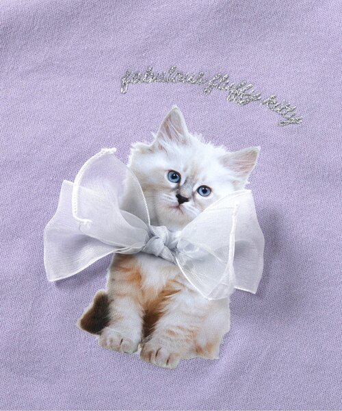apres les cours（アプレレクール）の「【ジュニア対応】ねこ・プリンセスモチーフTシャツ（Tシャツ/カットソー・キッズ・ラベンダー/その他2/アイボリー・80/90/100/110/120/130/140）」の20枚目の写真
