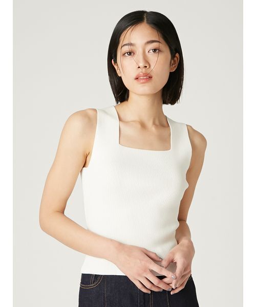 FRAY I.D（フレイアイディー）の「スカーフコンビリブニットプル