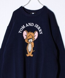 GLOSTER | 【MICKEY&JERRY】UNISEX シャギージャガードニット(ニット/セーター)