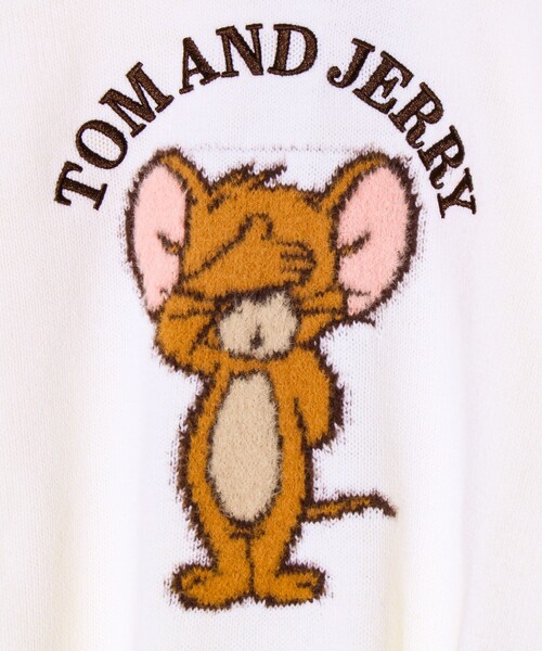 GLOSTER（グロスター）の「【MICKEY&JERRY】UNISEX シャギージャガードニット（ニット/セーター・メンズ・ネイビー/オフホワイト/サックスブルー/グレイッシュベージュ・M/L/XL）」の10枚目の写真