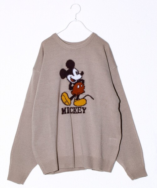 GLOSTER（グロスター）の「【MICKEY&JERRY】UNISEX シャギージャガードニット（ニット/セーター・メンズ・ネイビー/オフホワイト/サックスブルー/グレイッシュベージュ・M/L/XL）」の11枚目の写真