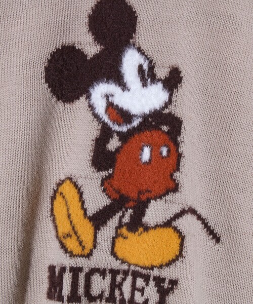 GLOSTER（グロスター）の「【MICKEY&JERRY】UNISEX シャギージャガードニット（ニット/セーター・メンズ・ネイビー/オフホワイト/サックスブルー/グレイッシュベージュ・M/L/XL）」の12枚目の写真