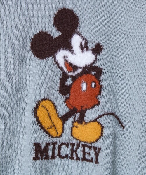 GLOSTER（グロスター）の「【MICKEY&JERRY】UNISEX シャギージャガードニット（ニット/セーター・メンズ・ネイビー/オフホワイト/サックスブルー/グレイッシュベージュ・M/L/XL）」の14枚目の写真