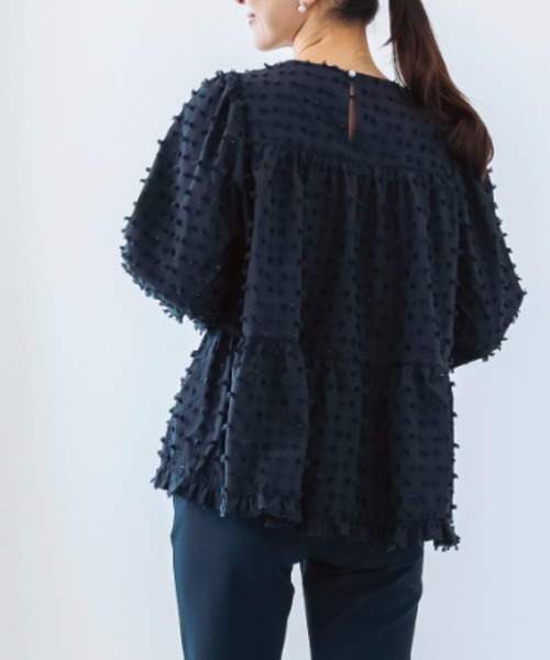 【SONOソーノ】新品未使用オーナメントジャガードティアードブラウス SONO / ソーノ】オーナメントジャガードティアードブラウス（シャツ