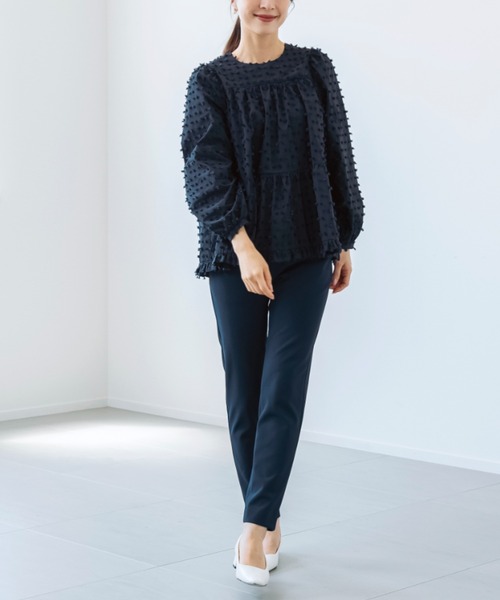 【SONOソーノ】新品未使用オーナメントジャガードティアードブラウス SONO / ソーノ】オーナメントジャガードティアードブラウス（シャツ