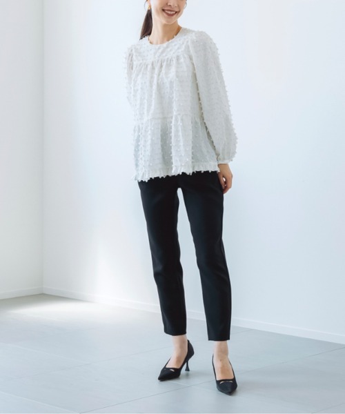 【SONOソーノ】新品未使用オーナメントジャガードティアードブラウス SONO / ソーノ】オーナメントジャガードティアードブラウス（シャツ