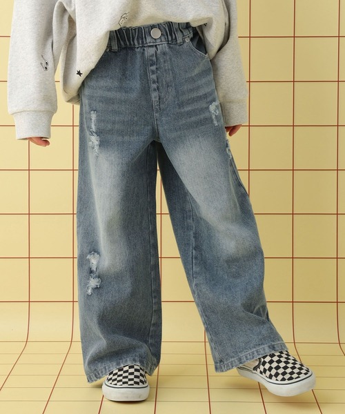 LEPSIM(レプシィム)の「【KIDS】デニムストレートパンツ 580245(デニムパンツ・キッズ・ブルー/ライトブルー・130/140/120)」の1枚目の写真