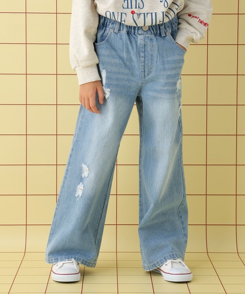 LEPSIM(レプシィム)の「【KIDS】デニムストレートパンツ 580245(デニムパンツ・キッズ・ブルー/ライトブルー・130/140/120)」の2枚目の写真