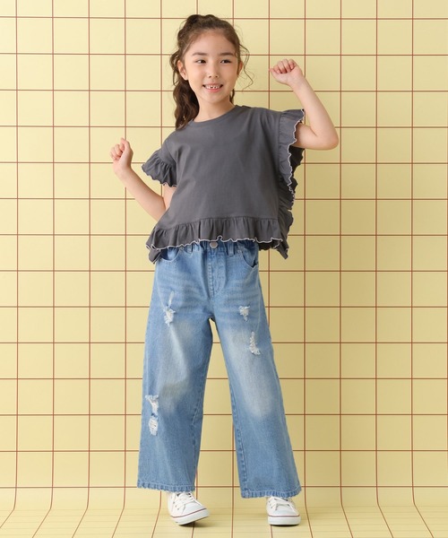 LEPSIM(レプシィム)の「【KIDS】デニムストレートパンツ 580245(デニムパンツ・キッズ・ブルー/ライトブルー・130/140/120)」の3枚目の写真