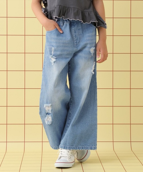 LEPSIM(レプシィム)の「【KIDS】デニムストレートパンツ 580245(デニムパンツ・キッズ・ブルー/ライトブルー・130/140/120)」の5枚目の写真