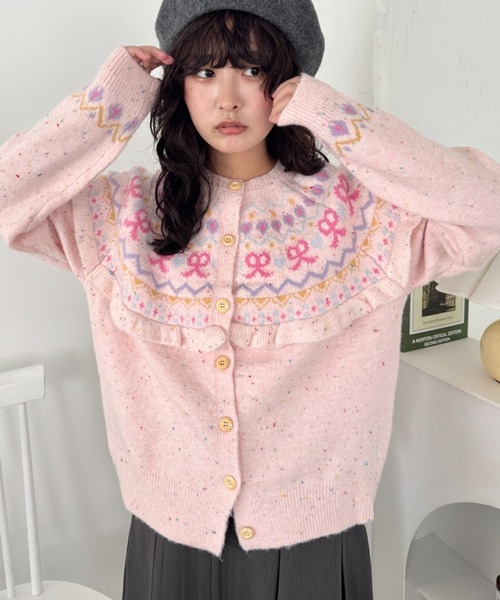 セール】ラブリーリボンフリルカーディガン（カーディガン/ボレロ