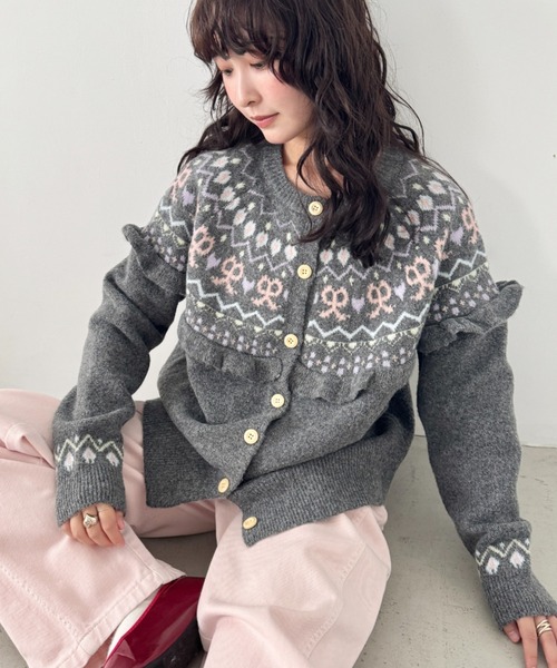 セール】ラブリーリボンフリルカーディガン（カーディガン/ボレロ