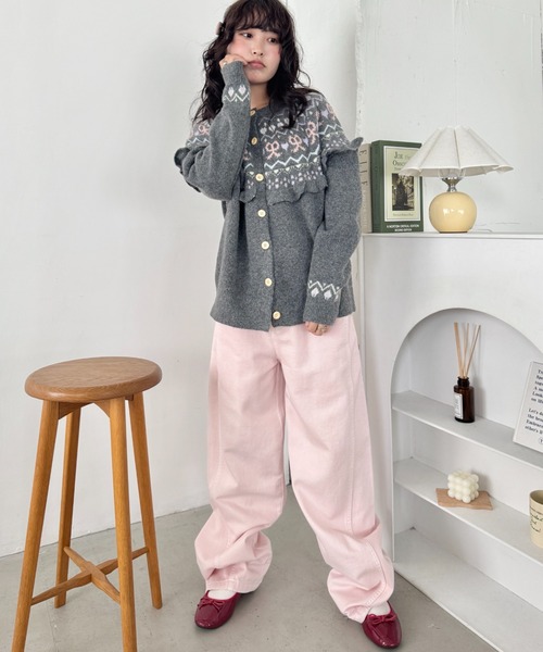 ルネ♡フリルカーディガン セール】ラブリーリボンフリルカーディガン（カーディガン/ボレロ