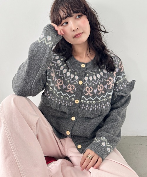 セール】ラブリーリボンフリルカーディガン（カーディガン/ボレロ