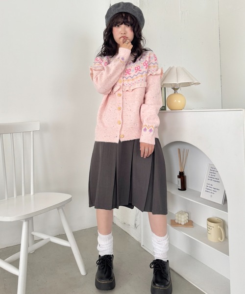 セール】ラブリーリボンフリルカーディガン（カーディガン/ボレロ