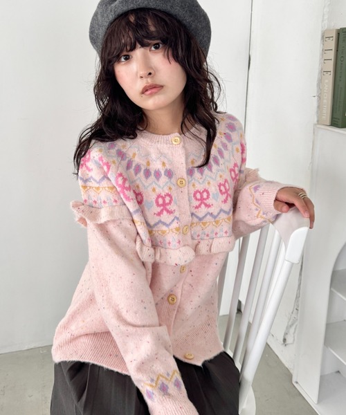 セール】ラブリーリボンフリルカーディガン（カーディガン/ボレロ