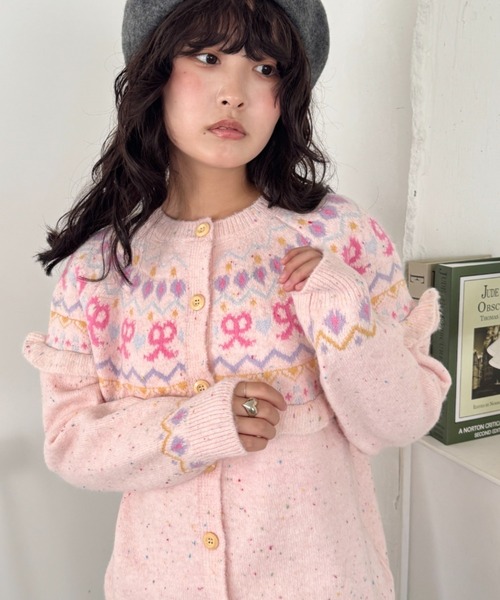セール】ラブリーリボンフリルカーディガン（カーディガン/ボレロ