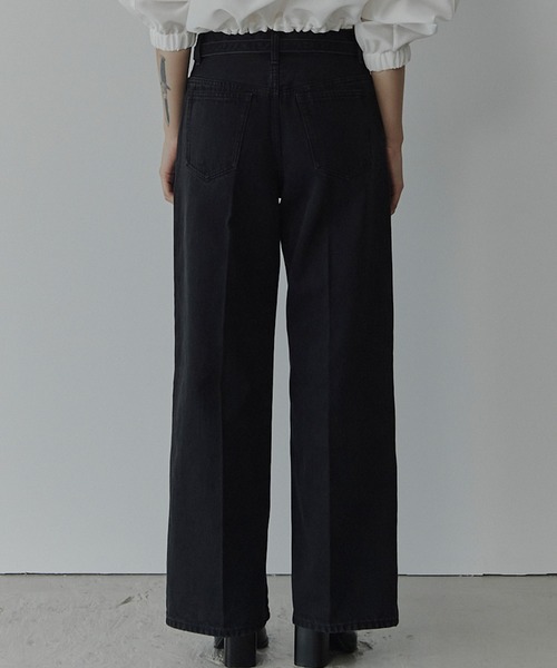 LE CIEL BLEU(ルシェルブルー)の「ストレートフィットジーンズwベルト / Straight Fit Jeans w/Belt(その他パンツ・レディース・ブラック・38/36/34)」の8枚目の写真