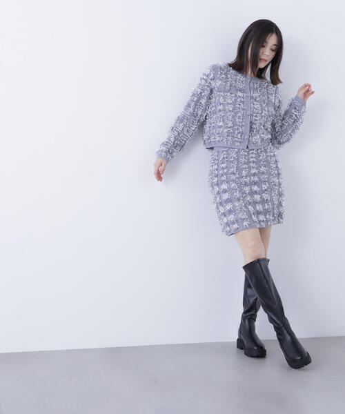 NATURAL BEAUTY BASIC(ナチュラルビューティーベーシック)の「◇フリンジニット SETUP ツイードジャケット(カーディガン/ボレロ・レディース・グレー系その他/ベージュ系その他・FREE)」の22枚目の写真