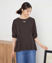 a.v.v | フロントタックチュニックトップス(Tシャツ/カットソー)