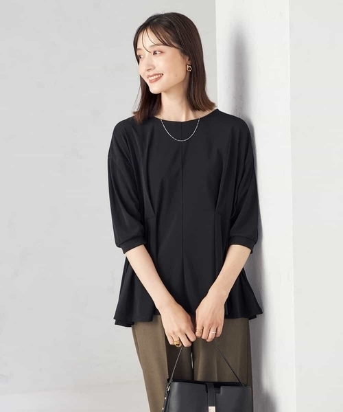 a.v.v（アーヴェヴェ）の「フロントタックチュニックトップス（Tシャツ/カットソー・レディース・ブラウン/ブラック/グレー系その他・38/36）」の11枚目の写真