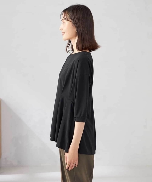 a.v.v（アーヴェヴェ）の「フロントタックチュニックトップス（Tシャツ/カットソー・レディース・ブラウン/ブラック/グレー系その他・38/36）」の10枚目の写真