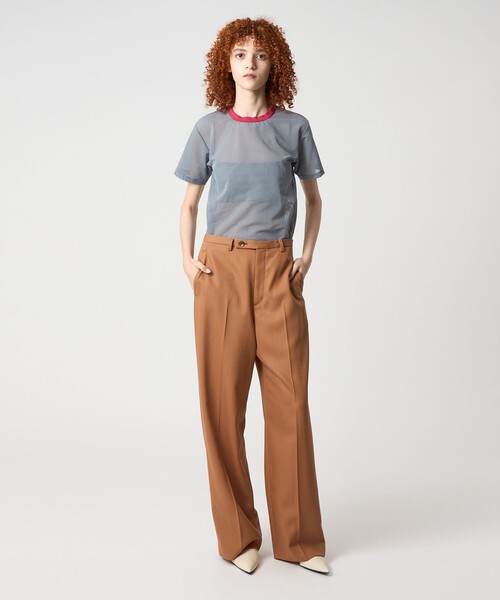 overneath(オーバーニース)の「【別注】<OVERNEATH for 6>NET RINGER TEE059/カットソー(Tシャツ/カットソー・レディース・グレー系/ベージュ・S/M)」の3枚目の写真