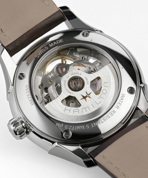 HAMILTON（ハミルトン）の「HAMILTON [ハミルトン] 腕時計 Jazzmaster （ジャズマスター） Skeleton オート 自動巻き 40MM グリーン×ブラウン（アナログ腕時計・メンズ・グリーン・FREE）」の7枚目の写真