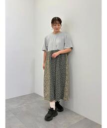 SM2 | パッチワーク花柄ドッキングワンピース(ワンピース)