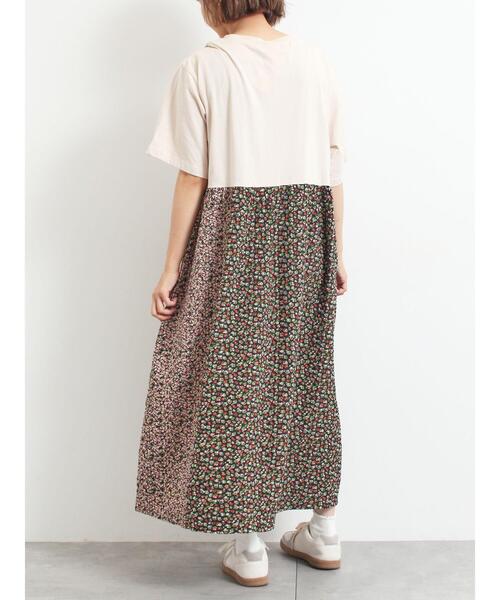 SM2(エスエムツー)の「パッチワーク花柄ドッキングワンピース(ワンピース・レディース・チャコールグレー/グレー/ベージュ・F)」の12枚目の写真