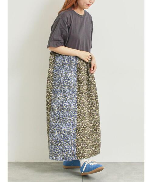 SM2(エスエムツー)の「パッチワーク花柄ドッキングワンピース(ワンピース・レディース・チャコールグレー/グレー/ベージュ・F)」の18枚目の写真