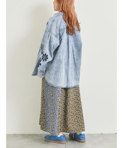 SM2(エスエムツー)の「パッチワーク花柄ドッキングワンピース(ワンピース・レディース・チャコールグレー/グレー/ベージュ・F)」の21枚目の写真