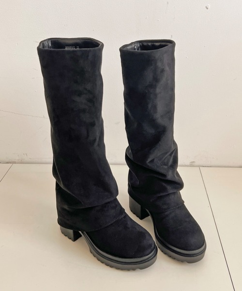 Shoes in Closet（シューズインクローゼット）の「《#防菌》厚底 ヒールアップ  消臭 ストレッチ カバー ロングブーツ 2668（ブーツ・レディース・ブラック系8/ブラック・M/S/LL/L）」の17枚目の写真