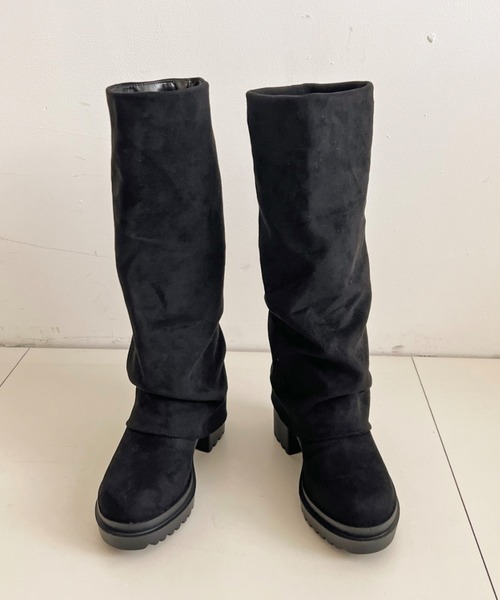 Shoes in Closet（シューズインクローゼット）の「《#防菌》厚底 ヒールアップ  消臭 ストレッチ カバー ロングブーツ 2668（ブーツ・レディース・ブラック系8/ブラック・M/S/LL/L）」の18枚目の写真