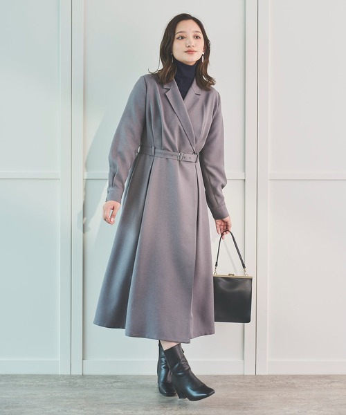 Sirin(シリン)の「ウエストベルトカシュクールワンピース【2サイズ展開】(ワンピース・レディース・グレー/ネイビー・X-SMALL/SMALL)」の6枚目の写真