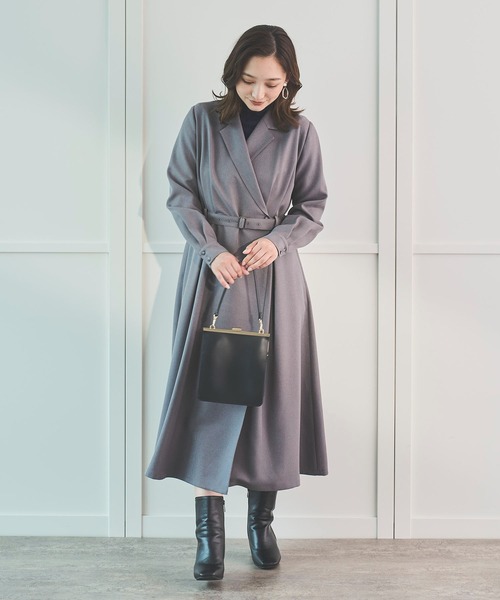 Sirin(シリン)の「ウエストベルトカシュクールワンピース【2サイズ展開】(ワンピース・レディース・グレー/ネイビー・X-SMALL/SMALL)」の7枚目の写真