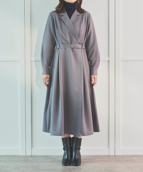 Sirin(シリン)の「ウエストベルトカシュクールワンピース【2サイズ展開】(ワンピース・レディース・グレー/ネイビー・X-SMALL/SMALL)」の9枚目の写真