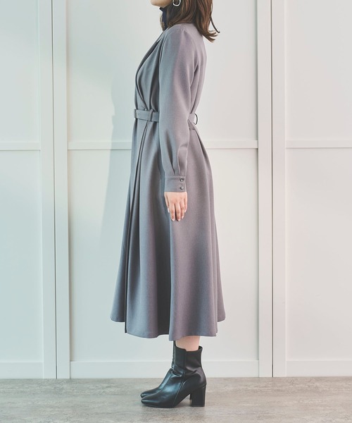 Sirin(シリン)の「ウエストベルトカシュクールワンピース【2サイズ展開】(ワンピース・レディース・グレー/ネイビー・X-SMALL/SMALL)」の10枚目の写真