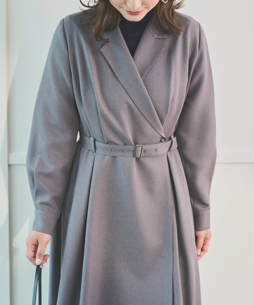 Sirin(シリン)の「ウエストベルトカシュクールワンピース【2サイズ展開】(ワンピース・レディース・グレー/ネイビー・X-SMALL/SMALL)」の14枚目の写真