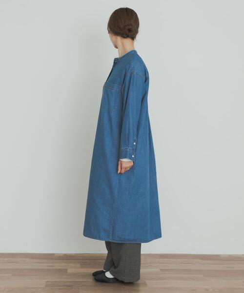 セール】デニムバンドカラーワンピース（ワンピース）｜URBAN RESEARCH