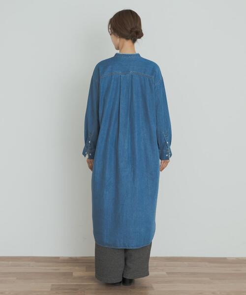 セール】デニムバンドカラーワンピース（ワンピース）｜URBAN RESEARCH