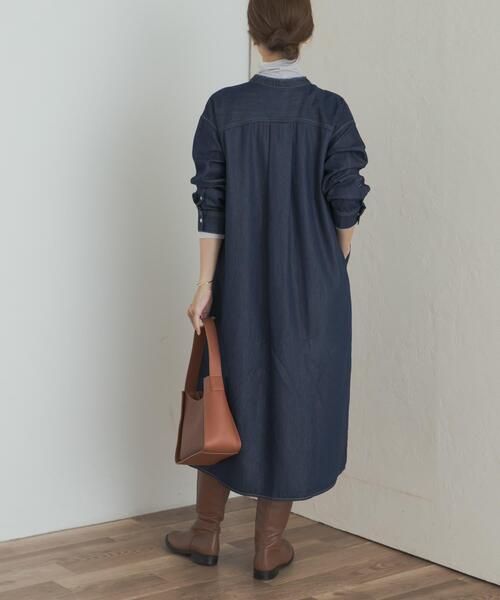 セール】デニムバンドカラーワンピース（ワンピース）｜URBAN RESEARCH